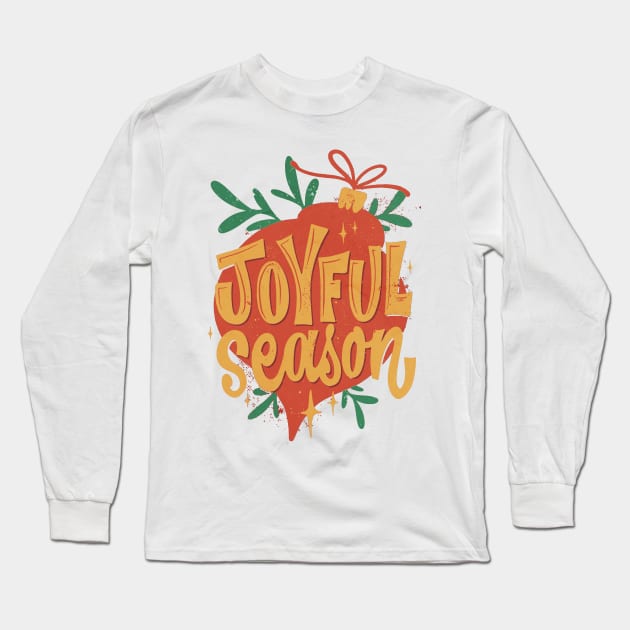 Joyful season Christmas Long Sleeve T-Shirt by Picasso_design1995